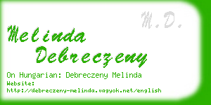 melinda debreczeny business card